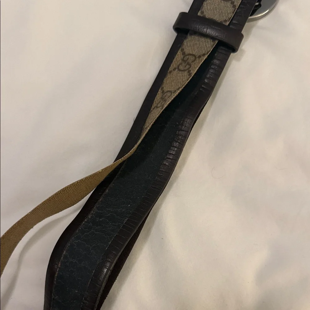 Used Gucci Brown GG Emblem Belt - Picture 5 of 6